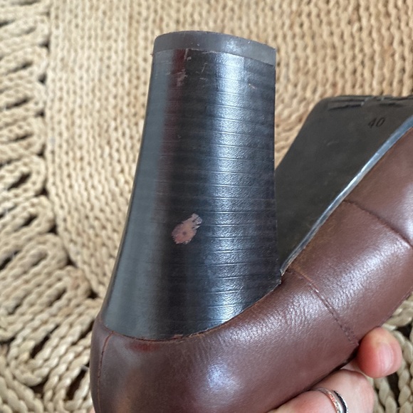 Leather platform heels - Picture 4 of 7